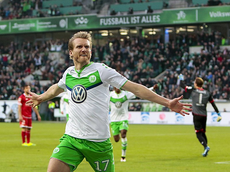 Traf zum zwischenzeitlichen 1:0 f&#252;r den VfL Wolfsburg: Nationalspieler Andr&#233; Sch&#252;rrle.