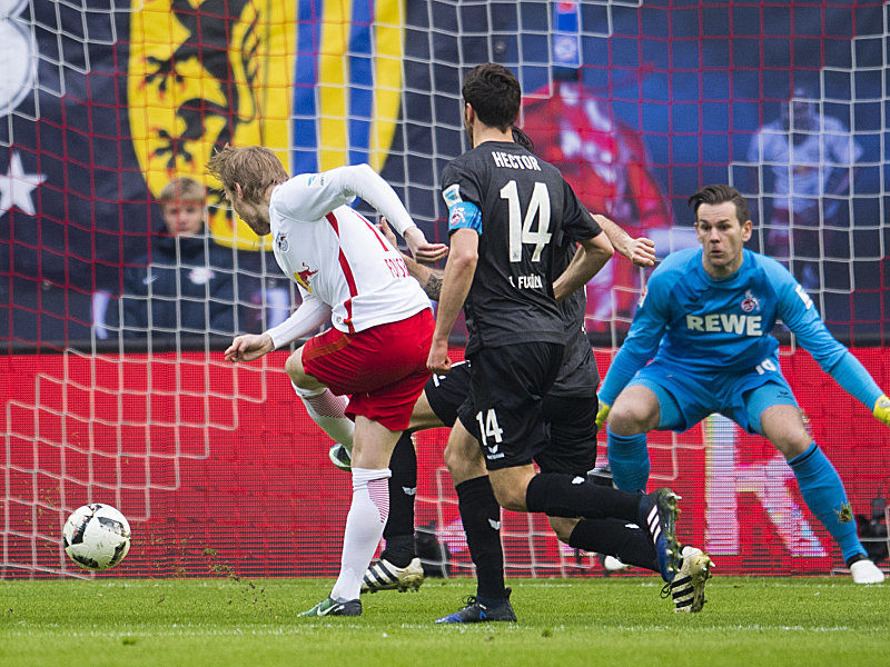 Emil Forsberg erzielte gegen den 1. FC K&#246;ln sein siebtes Saisontor. 
