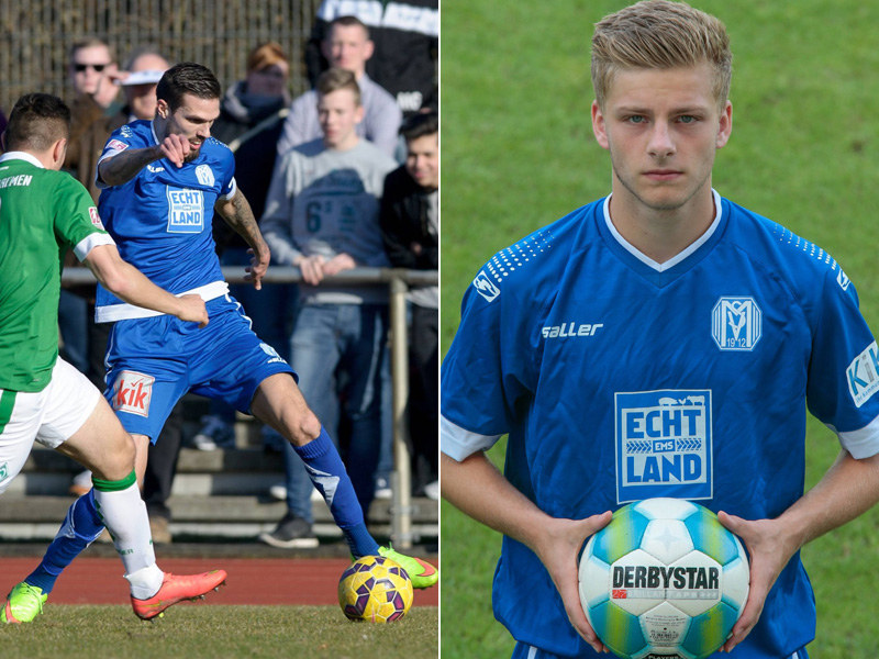 Spielen auch in der kommenden Saison beim SV Meppen: Marcel Thomas (li.) und Jan-Luca Ahillen.