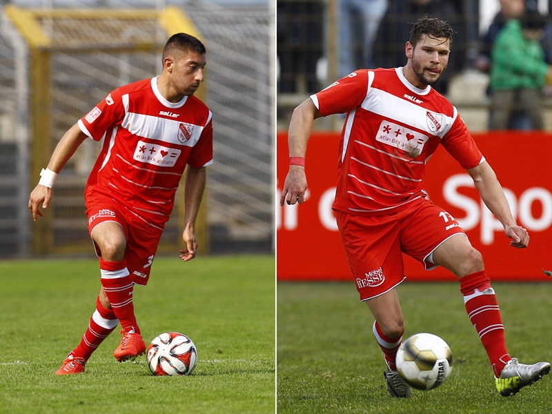 Spielen ein weiteres Jahr beim TSV Havelse: Denis Kina (li.) und Yanik Strunkey.