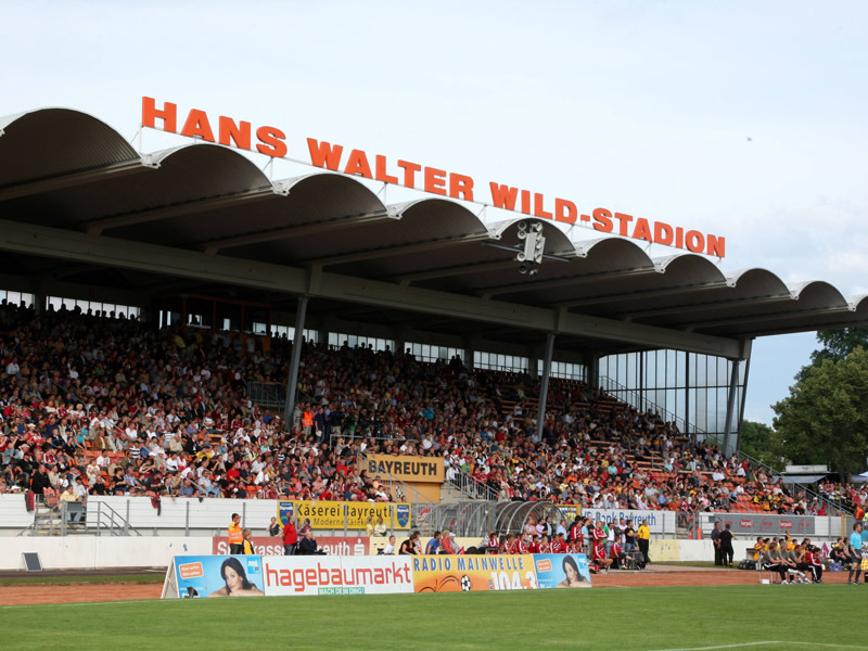 Das Hans-Walter-Wild-Stadion:
Die Heimst&#228;tte der SpVgg Bayreuth bleibt wegen eines Stadionumbaus ab September auf unbestimmte Zeit geschlossen.