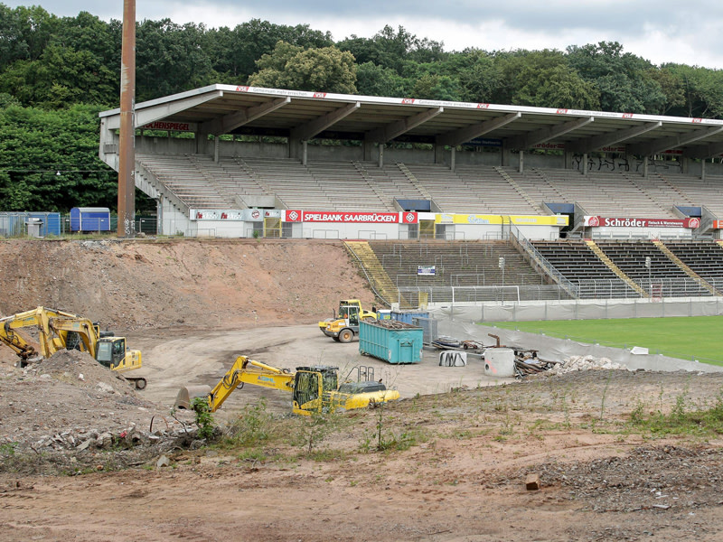 Das Ludwigsparkstadion in Saarbr&#252;cken wird umgebaut.