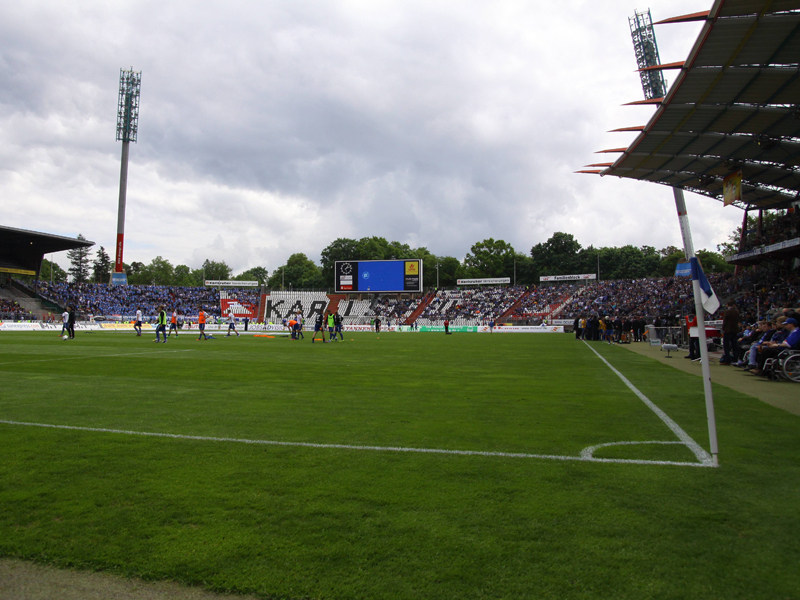 Austragungsort zweier DFB-Pokal-Spiele an einem Wochenende: Das Wildparkstadion in  Karlsruhe.