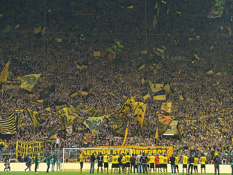 Sie wird auch in Berlin erwartet: Die Dortmunder &quot;Gelbe Wand&quot;.