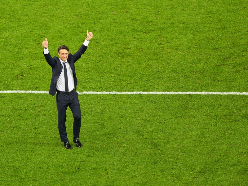 Sein Dank galt vor allem den Fans: Bayern-Trainer Niko Kovac nach dem DFB-Pokal-Sieg.