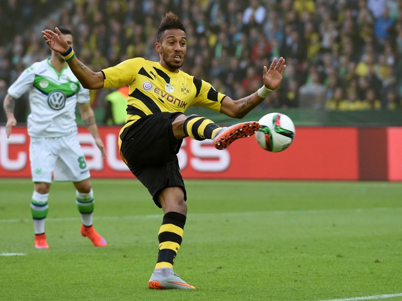 Pierre-Emerick Aubameyang traf zum zwischenzeitlichen 1:0 f&#252;r Dortmund.
