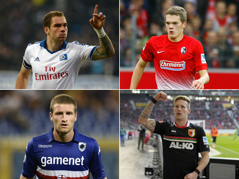 Neu dabei im Kreis der DFB-Elf: Pierre-Michel Lasogga, Matthias Ginter, Shkodran Mustafi und Andr&#233; Hahn.