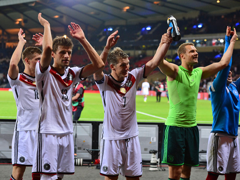 Hatten im September zweimal Grund zum Feiern: Die deutsche Nationalmannschaft ist weiter Zweiter der Weltrangliste.