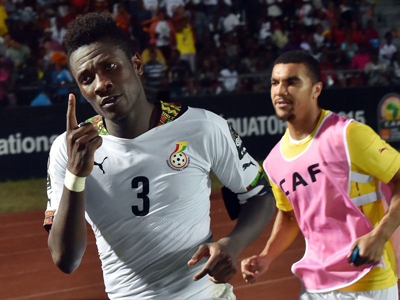 Matchwinner: Asamoah Gyan feiert sein Last-Minute-Tor gegen Algerien.