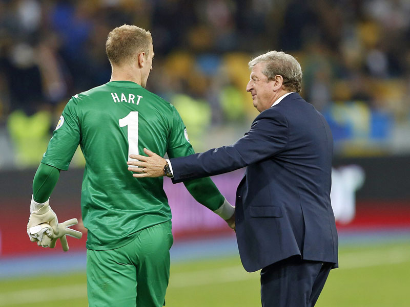 Erh&#228;lt von Englands Coach Roy Hodgson gegen Deutschland das Vertrauen: ManCity-Keeper Joe Hart.
