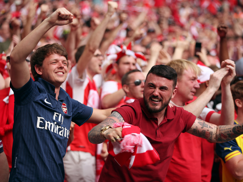 Teures Vergn&#252;gen: Arsenal-Fans bei einem Arsenal-Spiel.