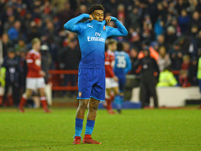 Unprofessionelle Vorbereitung? Alex Iwobi bei Arsenals FA-Cup-Blamage in Nottingham.