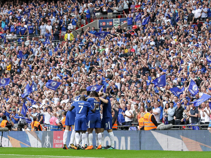 Blauer Jubel: Chelsea zog in Wembley ins FA-Cup-Endspiel ein.