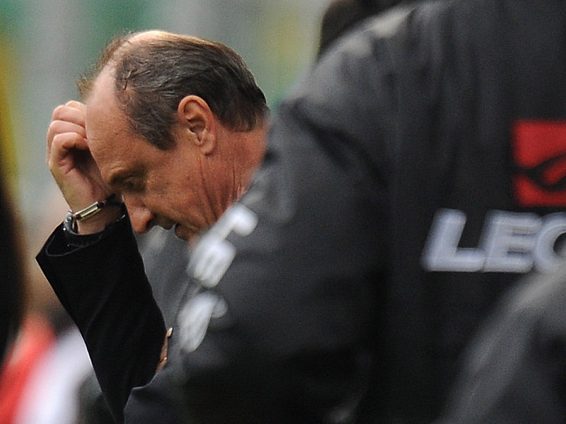 Da ahnte er es wahrscheinlich schon: Delio Rossi ist nicht mehr Coach von US Palermo.