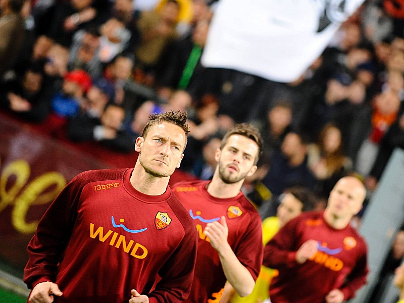 Nicht mehr im glei&#223;enden Flutlicht gegen Lazio? Roma-Ikone Francesco Totti.