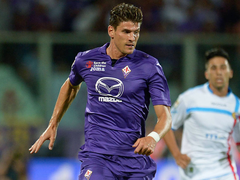 Fiorentina-St&#252;rmer Mario Gomez feierte gegen Catania einen 2:1-Erfolg, blieb aber torlos.