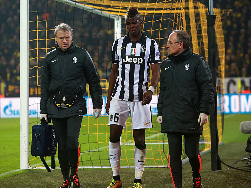 Trauriger Abgang: Paul Pogba humpelt in Dortmund vom Feld.