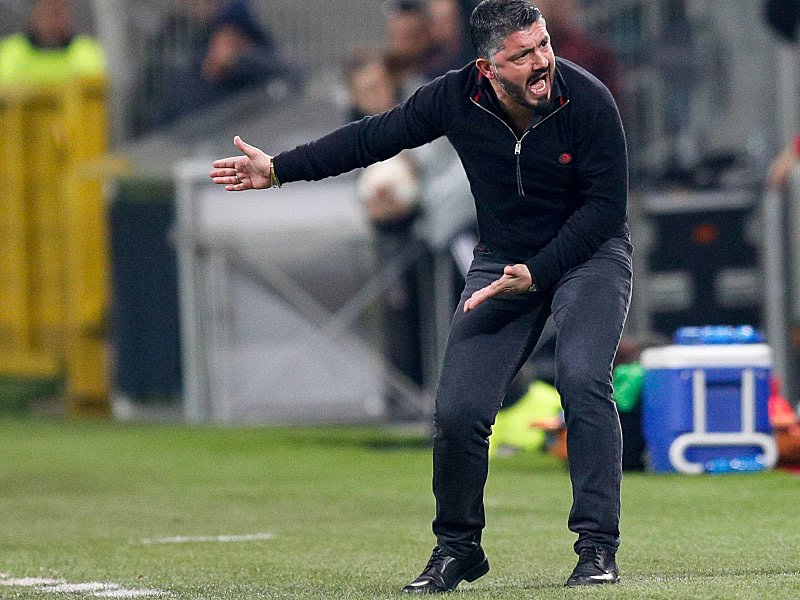 Bedient: Milan-Coach Gennaro Gattuso war mit seinem Team gegen Arsenal nicht zufrieden.