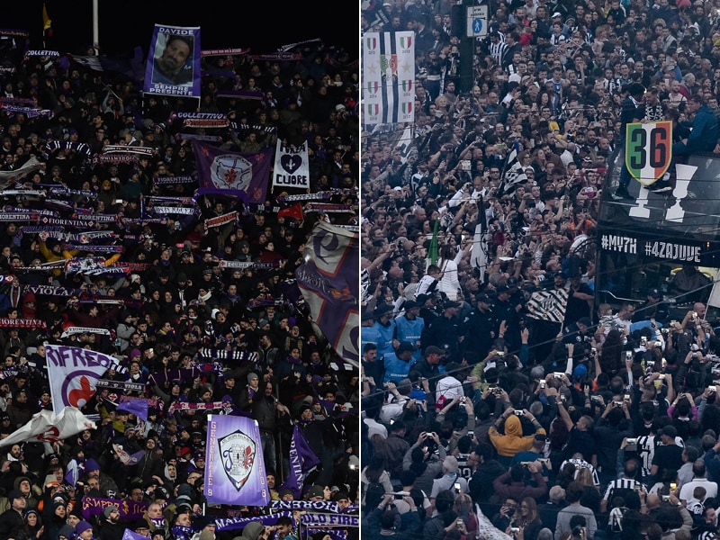 M&#246;gen sich nicht: die Fans der AC Florenz und die Anh&#228;nger von Rekordmeister Juventus Turin.