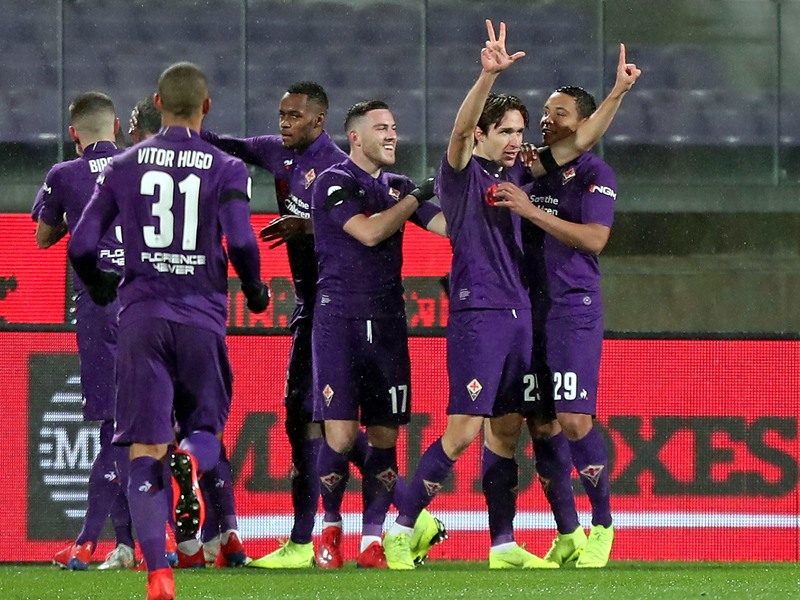 Fiorentina-St&#252;rmer Chiesa schn&#252;rte fr&#252;h einen Doppelpack gegen die Roma.