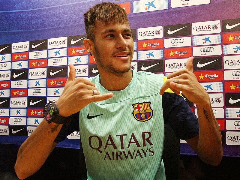 Begeistert von den ersten Tagen beim FC Barcelona: Neymar.
