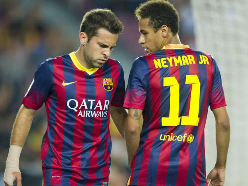 Fallen beide jeweils rund vier Wochen aus: Jordi Alba (li.) und Neymar.