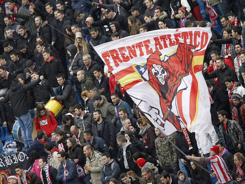 Atletico Madrid belegt seine gr&#246;&#223;te und bekannteste Ultra-Gruppe &quot;Frente Atletico&quot; aus dem Stadion.