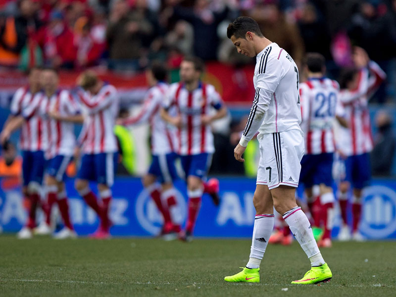 Bei Cristiano Ronaldo und Real Madrid klappte am Samstag im Derby gegen Atletico gar nichts.