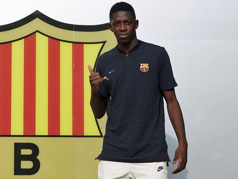Streik mit Erfolg: Ousmane Dembel&#233; landete beim FC Barcelona.
