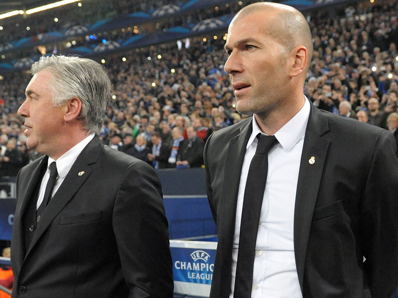 Lehrmeister und Sch&#252;ler: Bayern-Trainer Carlo Ancelotti und Real-Coach Zinedine Zidane sehen sich in der Champions League wieder.