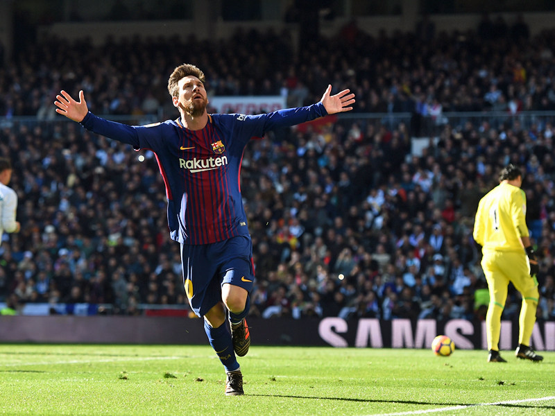 Schon wieder jubelt er im Stadion des Erzrivalen: Barcelonas Lionel Messi.
