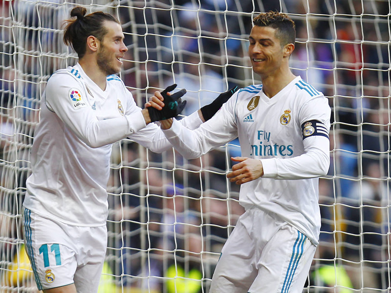 Torsch&#252;tzen unter sich: Gareth Bale und Cristiano Ronaldo profitierten aber auch von starken Vorbereitern.