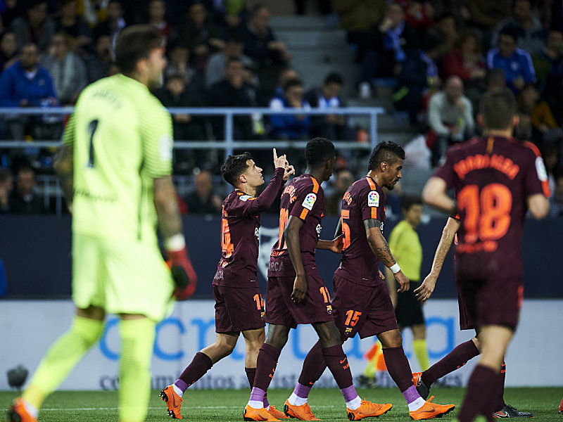 Leichtes Spiel: 2:0 gewann Barcelona ohne gr&#246;&#223;ere Anstrengung beim FC Malaga. 