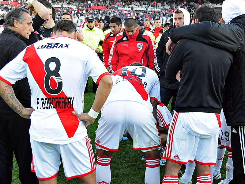 Der Schock nach dem Schlusspfiff: River Plate muss absteigen.