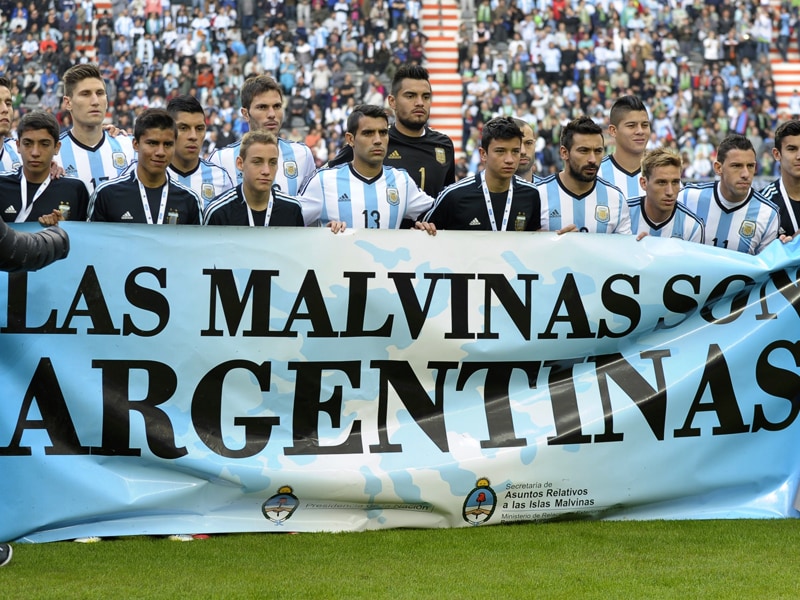 Verbotene Botschaft: Argentinien muss wegen Banner Strafe zahlen.