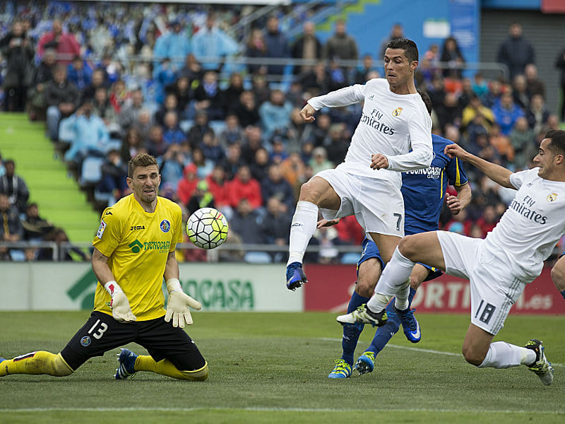 31 Saisontore: Cristiano Ronaldo erzielte in Getafe in der Nachspielzeit den 5:1-Endstand.