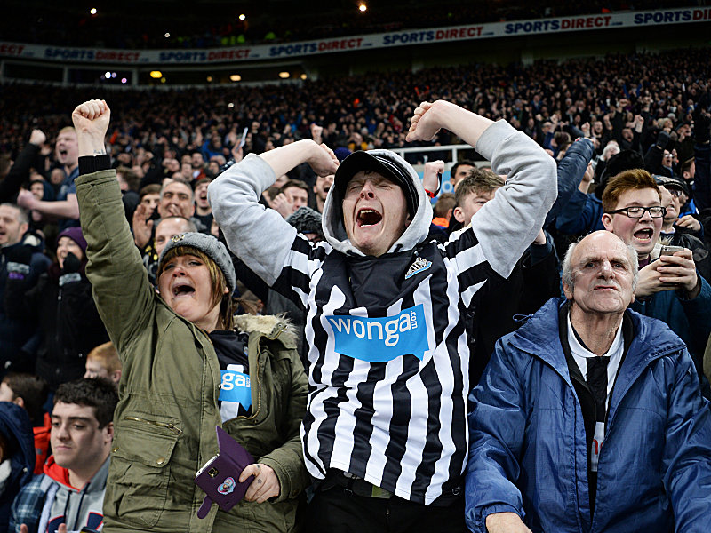 Mit Herz bei der Sache: Fans von Newcastle United.