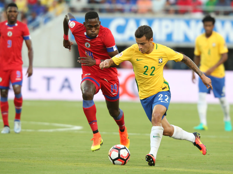 Nicht zu stoppen: Brasiliens Phillipe Coutinho erzielte drei Tore gegen Haiti. 