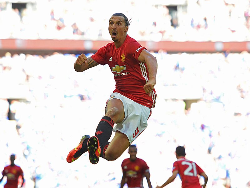 Erzielte sein erstes Pflichtspieltor f&#252;r Manchester United: Zlatan Ibrahimovic.