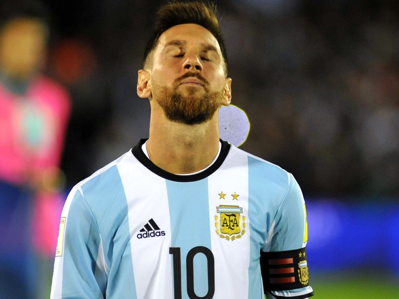 Entt&#228;uscht nach der torlosen Partie gegen Uruguay: Lionel Messi.
