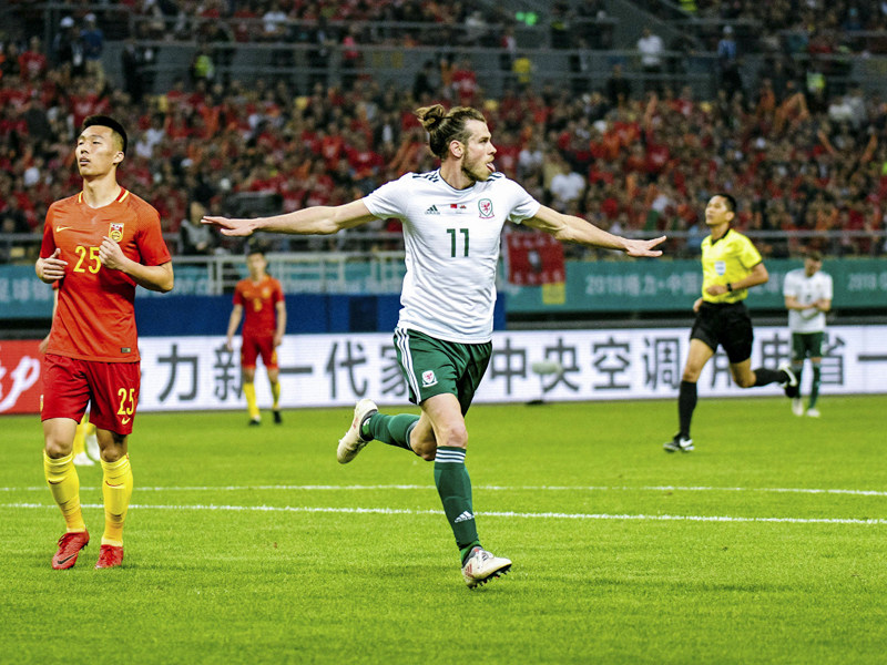 Gastspiel in China: Gareth Bale wird das 6:0 der Waliser in bester Erinnerung behalten.