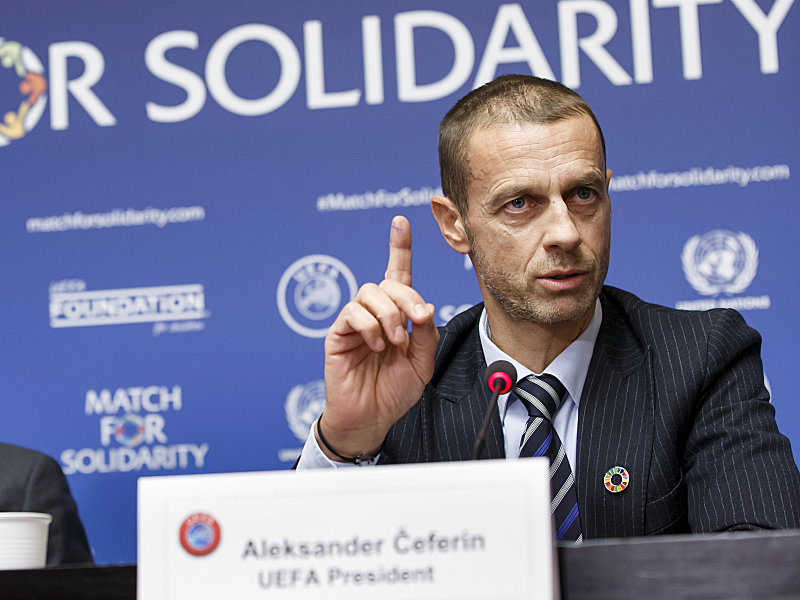 Hebt mahnend den Zeigefinger: UEFA-Boss Aleksander Ceferin.