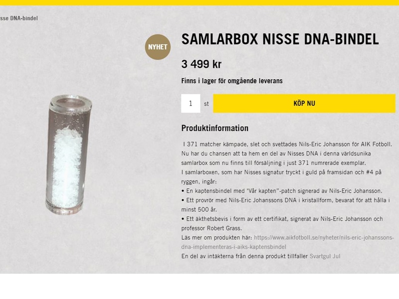 F&#252;r 3499 Kronen zu haben: die kristallisierte DNA von Nils-Eric Johansson.