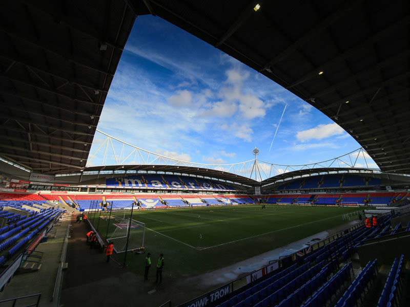 Das Stadion der wirtschaftlich angeschlagenen Bolton Wanderers.