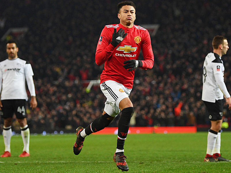 Sp&#228;te Erl&#246;sung: Jesse Lingard bringt Manchester United sp&#228;t in Front.