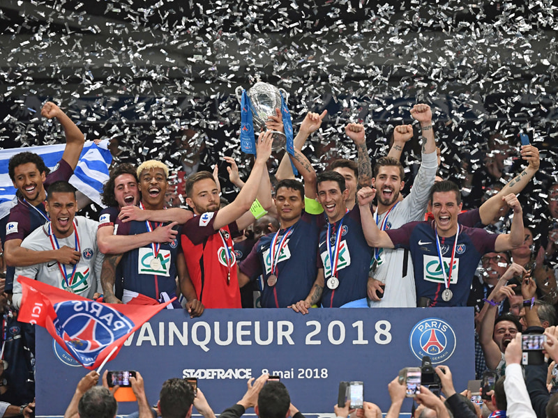 Pokalsieger 2018 in Frankreich: Paris St. Germain.  