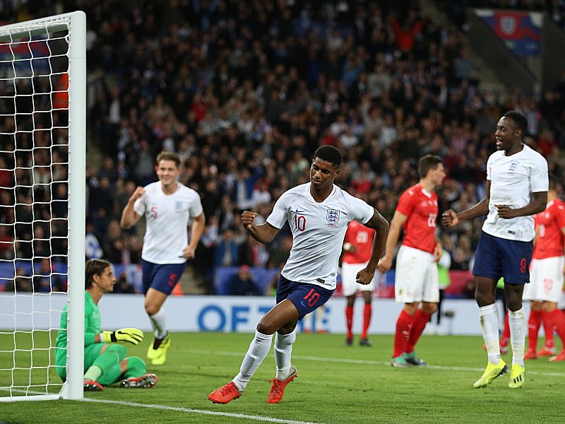 Erzielte die gl&#252;ckliche F&#252;hrung f&#252;r England: Marcus Rashford.