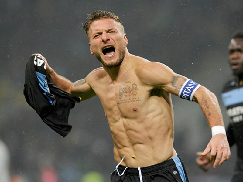 Grenzenlose Freude: Ciro Immobile steht mit Lazio im Halbfinale der Coppa Italia.