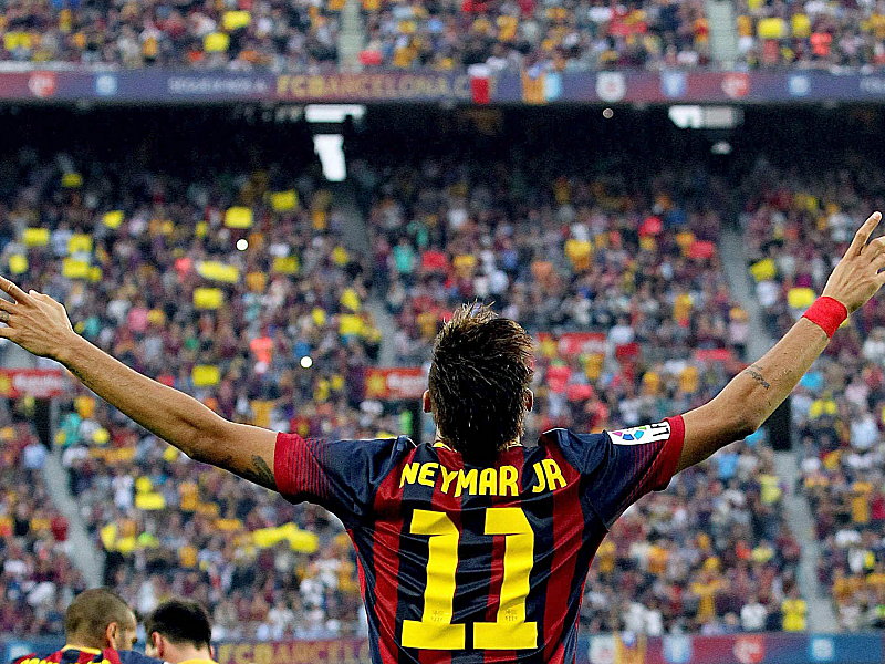 Der Wegbereiter in der ersten H&#228;lfte: Barcas Neymar.