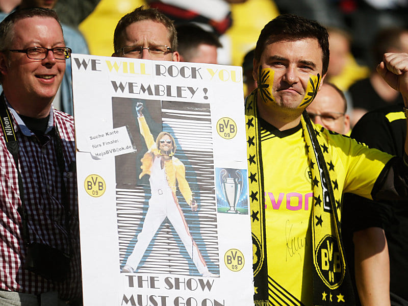 Hei&#223; auf Wembley: Die Dortmunder Fans haben nur noch einen Termin im Kopf.